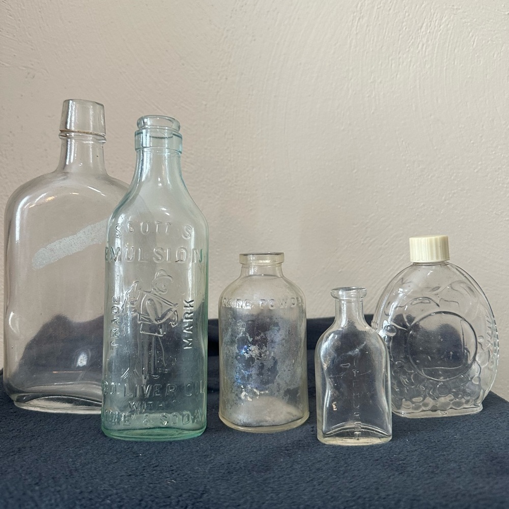 Vintage Glass Bottle Collection